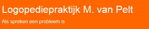 Logopediepraktijk Pelt M P L van